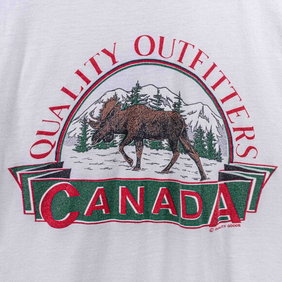 Canada Quality Outfitters Moose T-Shirt Large VTG 90s Nature Classic - Picture 5 of 8